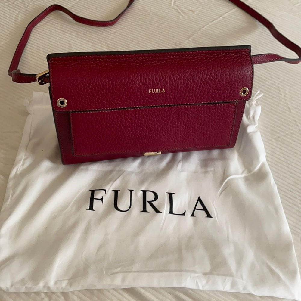 Furla,  small cross body bag cerial# is on the bag
